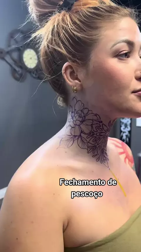 fechamento de pescoço #tatuagem #tattoo #tattoart ...| Kwai